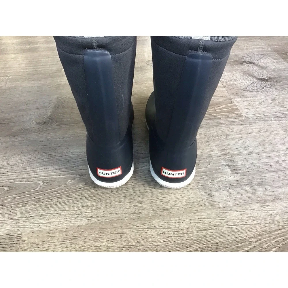 Hunter Women's Size 9 Original Roll Top Sherpa Lined Boot in Navy Blue